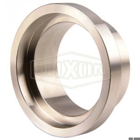 Dixon Short Weld Ferrule, 4 in Nominal, Female I-Line End Style, 316L SS, Domestic 15WI-R400